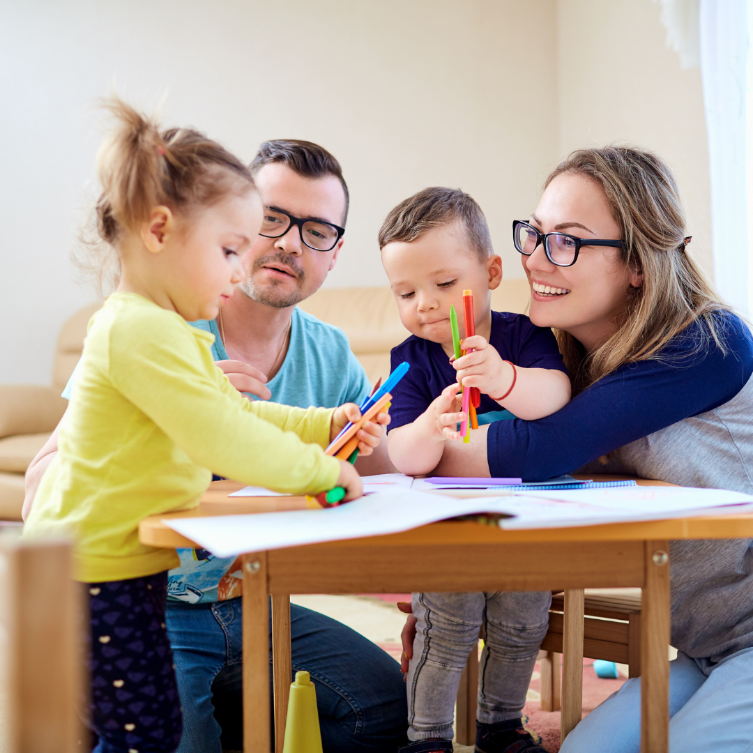 Famille homme et femme et enfants